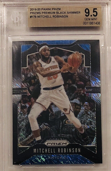 2019-20 Panini Prizm Mitchell Robinson 1/1 FOTL BLACK SHIMMER BGS 9.5