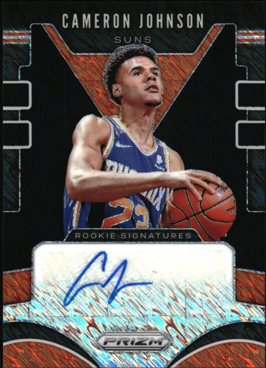 2019-20 Panini Prizm Signatures Black Shimmer Cameron Johnson RC Auto /1