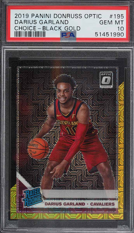 2019 Donruss Optic Choice Black Gold Darius Garland ROOKIE RC /8 PSA 10 GEM MINT