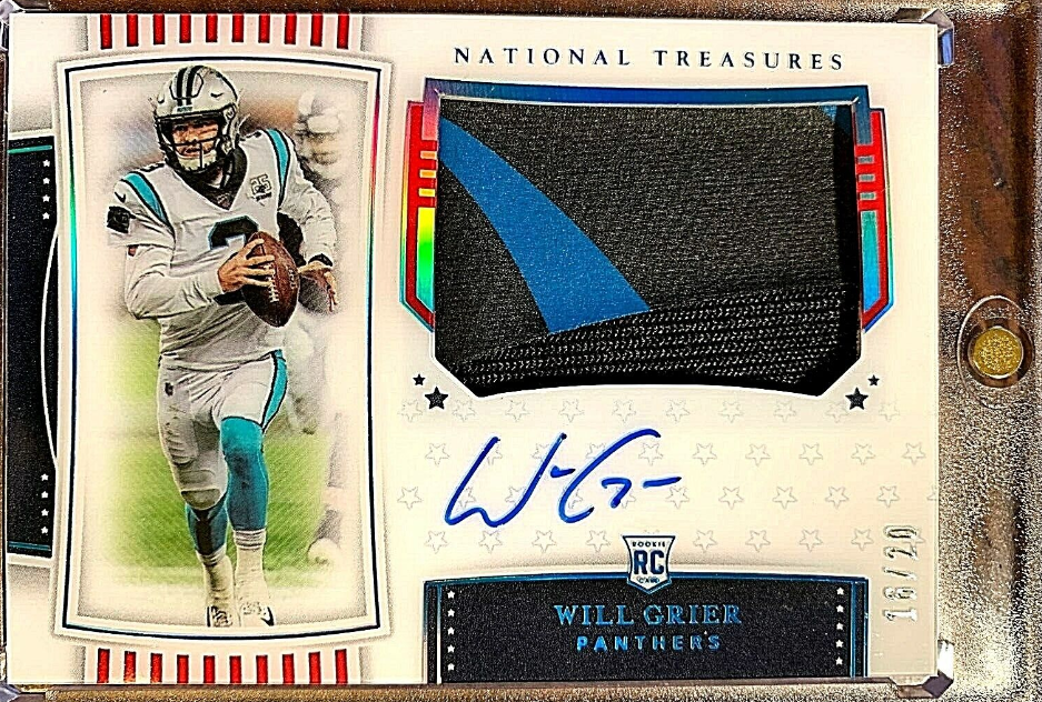 2019 National Treasures Will Grier Stars and Stripes Rpa 16/20