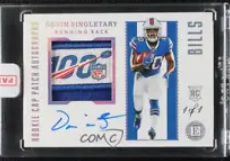 2019 Panini Encased Cap Diamond 1/1 Devin Singletary #113 RPA Rookie Patch Auto