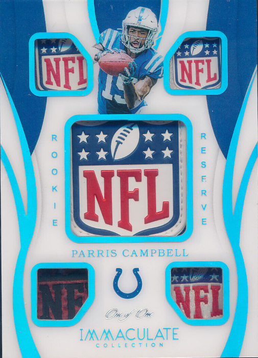 2019 Panini Immaculate Parris Campbell RR-13 Rookie One of One 1/1 NFL Shield RC