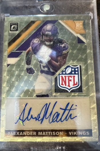 2019 Panini Optic Alexander Mattison Rookie auto 1/1