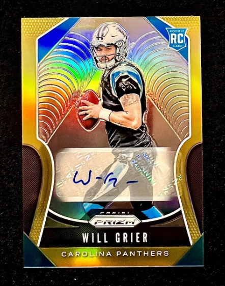 2019 Panini Prizm Will Grier Auto Gold /10!! Patriots