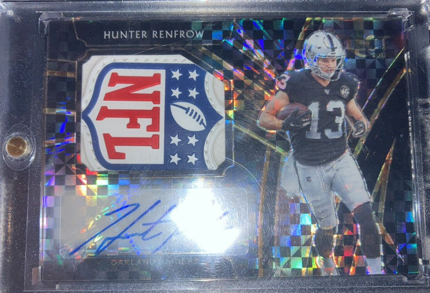 2019 Panini Select Hunter Renfrow Rookie NFL Shield RC Auto 1/1 One Of One