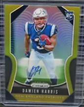 2019 Prizm Damien Harris Gold Prizm Rookie Autograph Auto RC #2/10 Patriots Z618