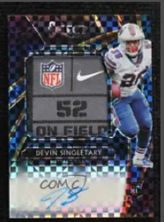 2019 Select Black Prizm Laundry Nike Logo 1/1 Devin Singletary Rookie Auto RC