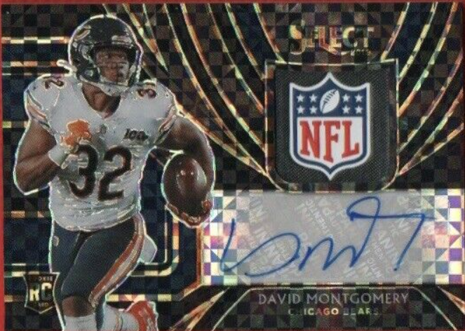 2019 Select David Montgomery Black Prizm RPA NFL Shield Rookie RC 1/1 Bears Auto