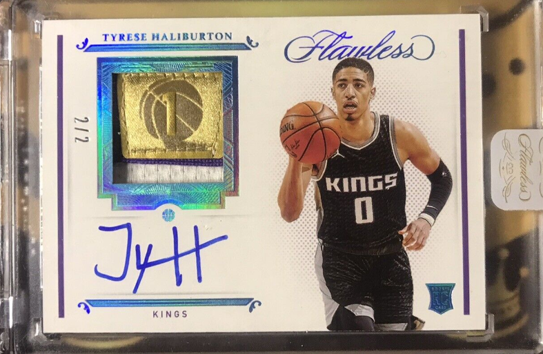 2020-21 Panini Flawless Championship Tag Tyrese Haliburton RC Rookie Auto /2