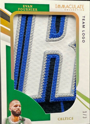 2020-21 Panini Immaculate Collection Basketball 1/3 Evan Fournier Logo Patch SSP