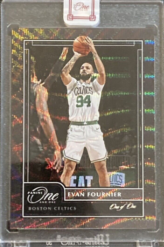 2020-21 Panini One And One BLACK 1/1 Evan Fournier #4 Knicks France True 1 OF 1