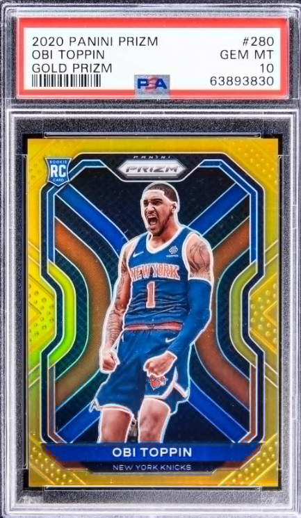 2020-21 Panini Prizm Gold Prizm #280 Obi Toppin Rookie Card