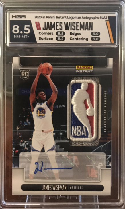 2020 James Wiseman Panini Rookie Logoman Patch Autographs