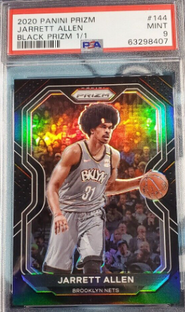 2020 Prizm NBA Basketball Jarrett Allen Black Prizm 1/1 PSA 9 Pop 1