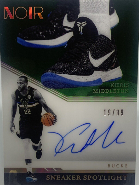 2021-22 Noir Khris Middleton Sneaker Spotlight Auto /99