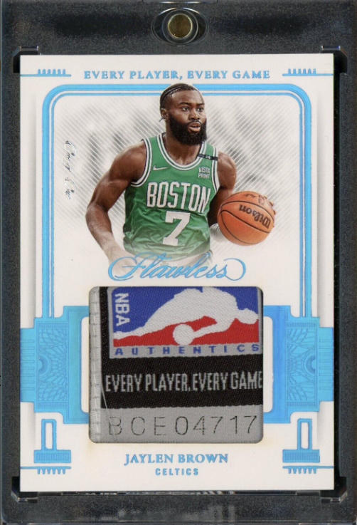 2021-22 Panini Flawless Jaylen Brown Every Player Every Game Tag Logo Patch 1/1