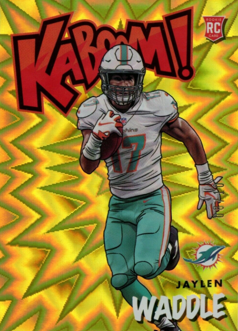 2021 Absolute Football Jaylen Waddle Gold KABOOM! Rookie RC SP #K47 Dolphins