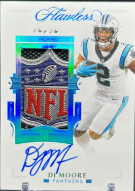 2021 Panini Flawless Football DJ Moore NFL Shield Patch Auto 1/1 Platinum