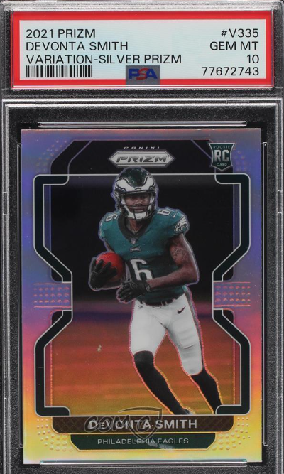 2021 Panini Prizm Variation Silver Devonta Smith Rookie RC