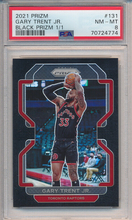 2021 Prizm Black Prizm #131 Gary Trent Jr 1/1 PSA 8