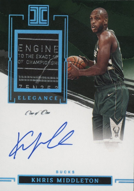 2022-23 Panini Impeccable Platinum Elegance Khris Middleton Tag Patch AUTO 1/1