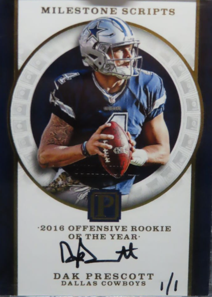 2022 Honors Dak Prescott Pantheon Scripts Buyback Auto Autograph #1/1 Cowboys