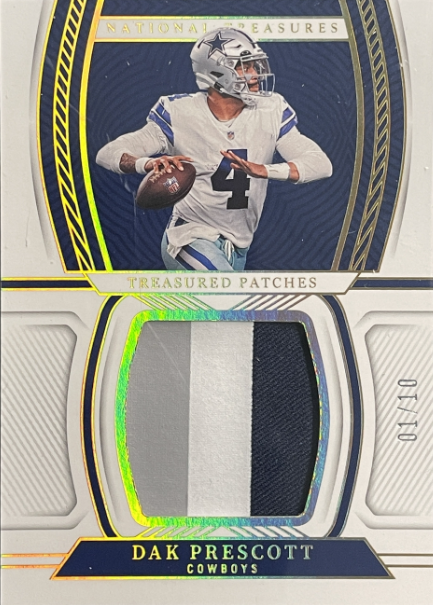 2022 National Treasures Dak Prescott Treasured Patches Holo Gold