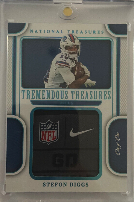 2022 National Treasures Stefon Diggs Tremendous Treasures 1/1 Shield Laundry Tag