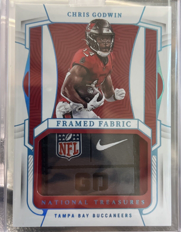 2022 Panini National Treasures Chris Godwin Framed Fabric Laundry Tag 1/1 