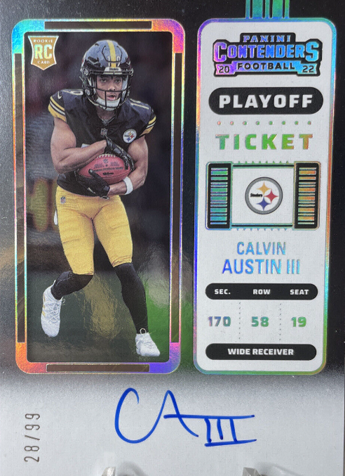 CALVIN AUSTIN III 2022 Contenders Rookie Ticket Prizm Silver Auto