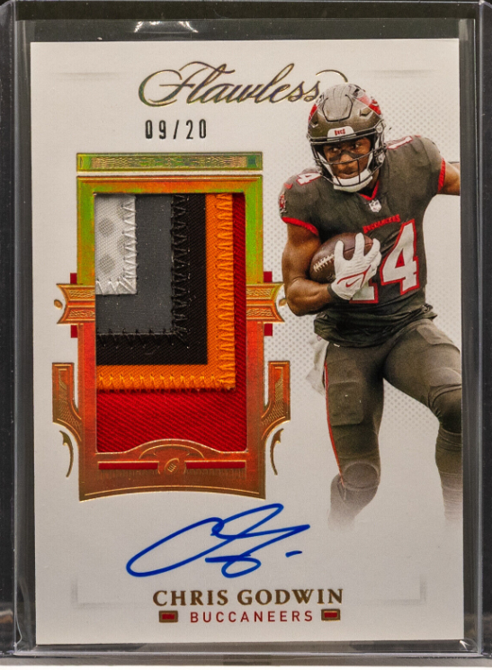 Chris Godwin 2021 Panini Flawless GU JERSEY PATCH AUTO GOLD 