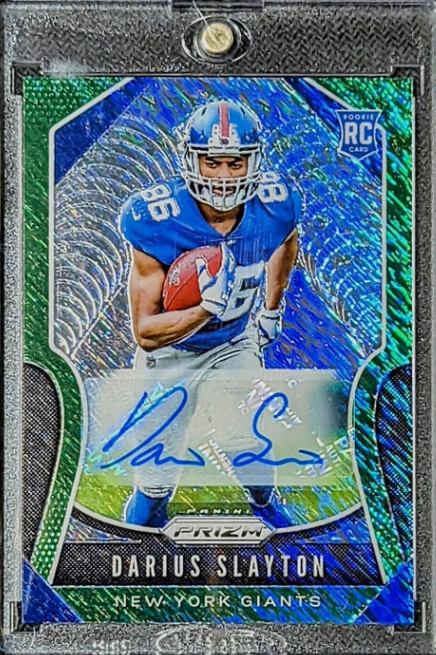  Darius Slayton 2019 Panini Prizm Green Shimmer Rookie Autograph Auto 1/1 RC