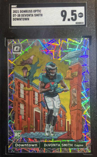 DeVonta Smith 2021 Donruss Optic Downtown RC Philadelphia Eagles