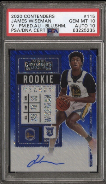 James Wiseman Blue Shimmer Rookie Auto PSA 10 GM MT POP 1