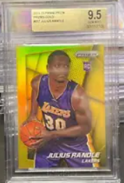 Julius Randle 2014-15 Panini Prizm Rookie RC Gold Prizms 07/10 BGS 9.5 Gem Mint+