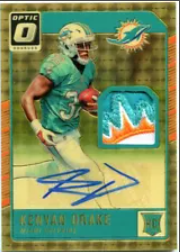 Kenyan Drake Rc 2016 Donruss Optic Gold Vinyl Rookie Logo Patch Auto Sp 1/1 Rare