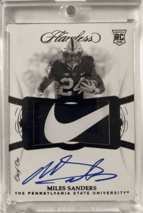 Miles Sanders 2019 Flawless Collegiate Black Nike Swoosh Rpa Rc Auto