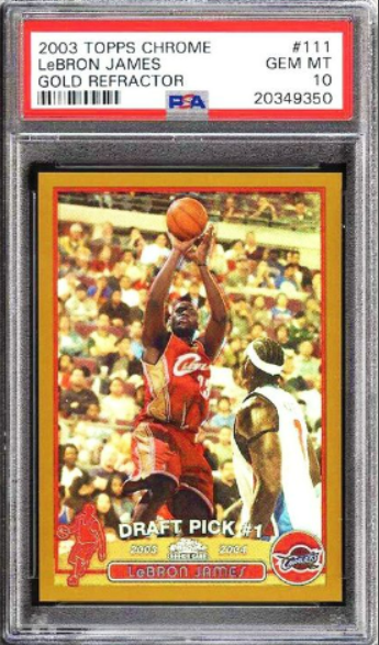 2003 Topps Chrome Gold Refractor LeBron James Rookie Card