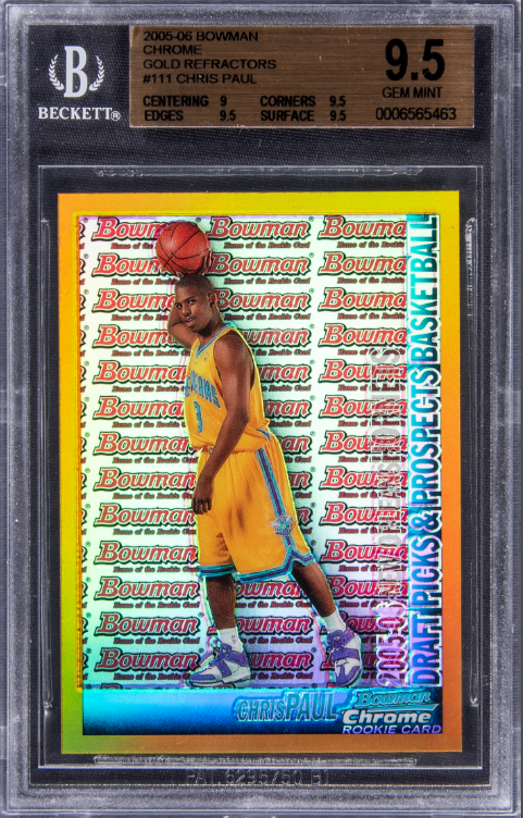 2005-06 Bowman Chrome Gold Refractors Chris Paul Rookie Card 