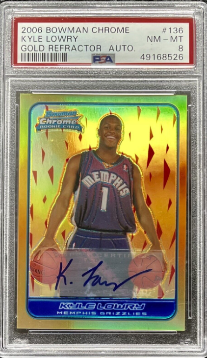 2006 Bowman Chrome Kyle Lowry GOLD RC Auto Rookie Autograph