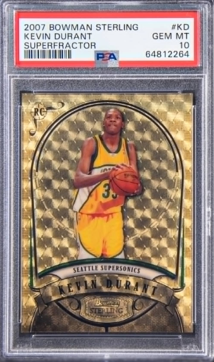 2007-08 Bowman Sterling Superfractor #KD Kevin Durant Rookie Card