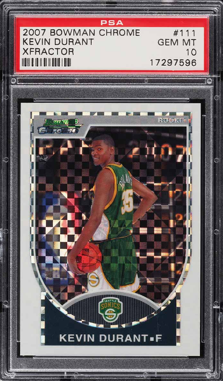 2007 Bowman Chrome Xfractor Kevin Durant ROOKIE