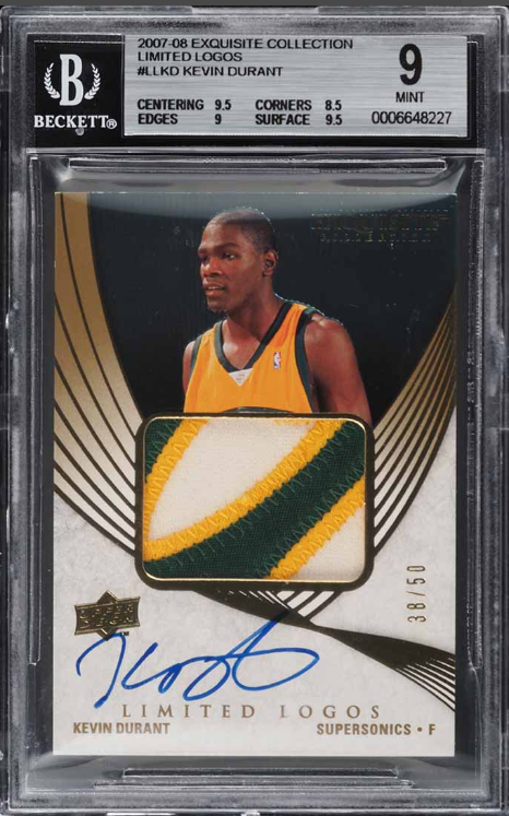 2007 Exquisite Collection Limited Logos Kevin Durant ROOKIE PATCH AUTO 