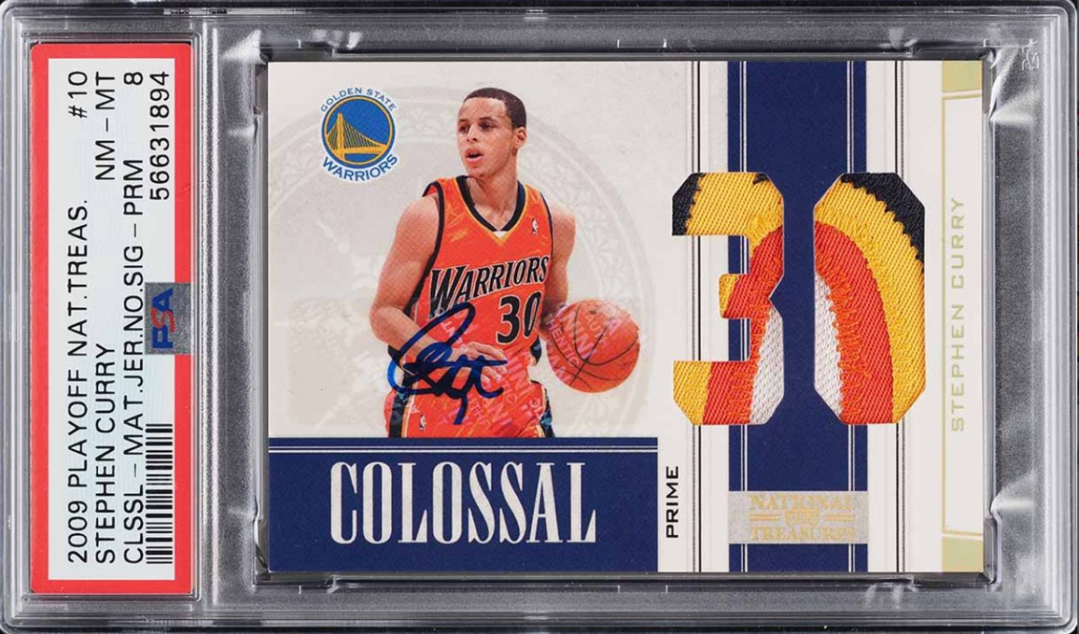 2009 National Treasures Colossal Stephen Curry Rookie Patch Auto