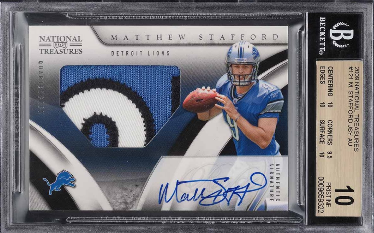 2009 National Treasures Matthew Stafford ROOKIE PATCH AUTO 