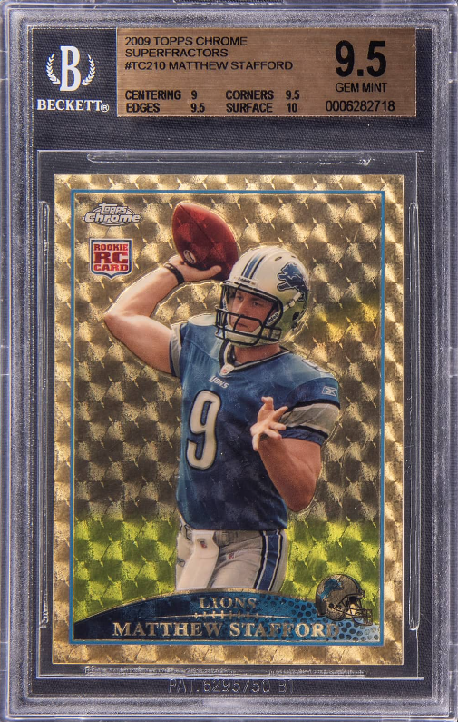 2009 Topps Chrome Superfractor Matthew Stafford Rookie Card