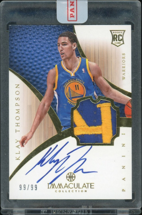 2012-13 Immaculate Collection Patch Auto True Rpa Klay Thompson 99/99 Rookie Rc