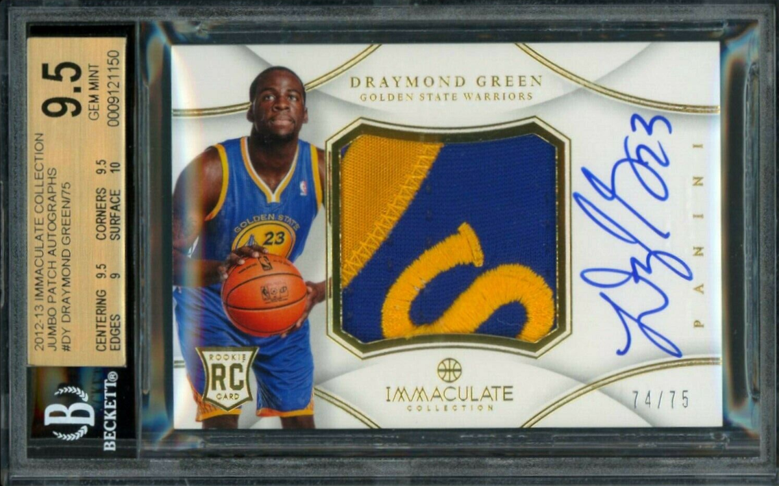 2012-13 Immaculate Jumbo Draymond Green Rookie Patch Auto Rpa