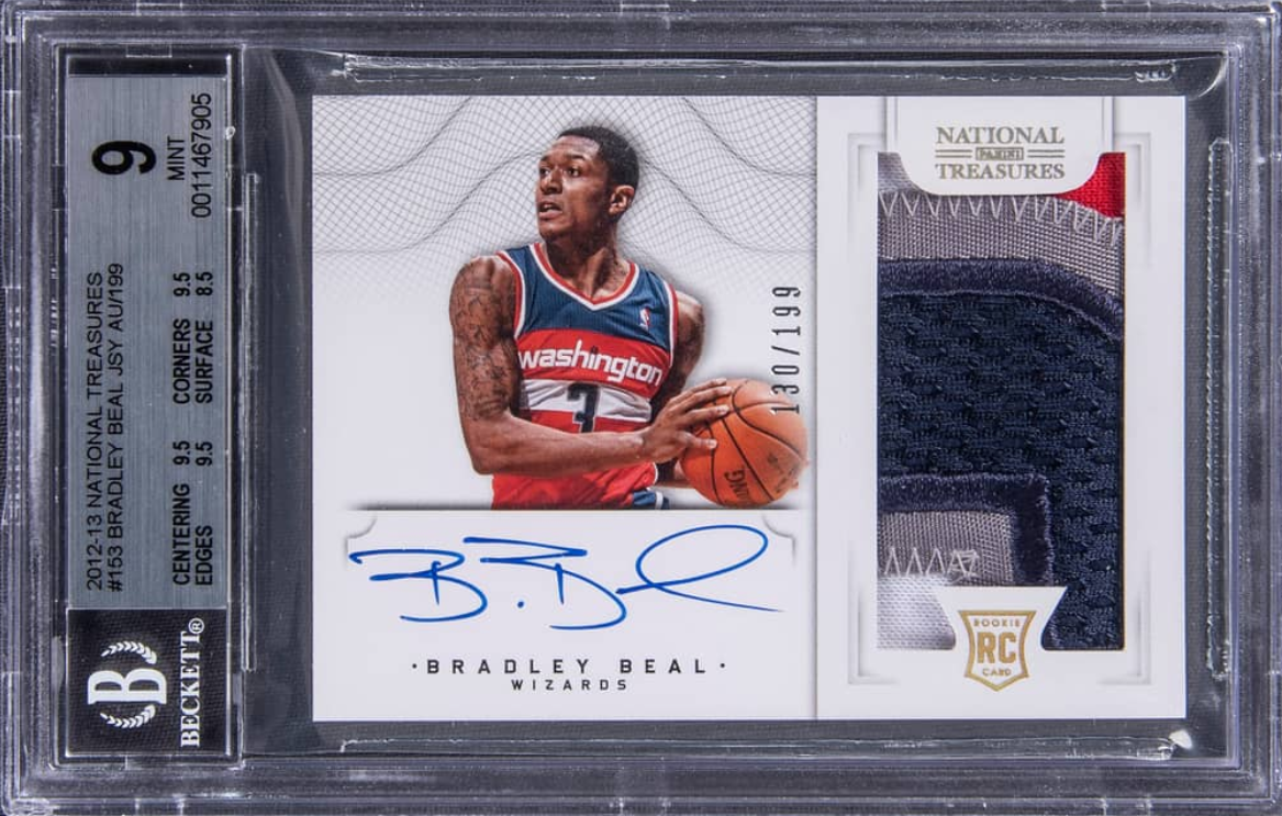 2012-13 Panini National Treasures Bradley Beal Signed Rookie Patch Card 