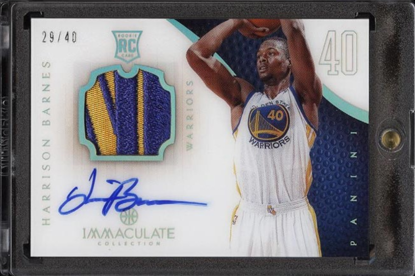 2012 Immaculate Collection Harrison Barnes Rookie Rc Auto Patch